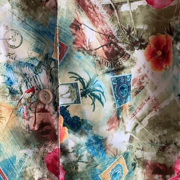 Coolibar Tropical Floral Button front shirt XS - Picture 3 of 7